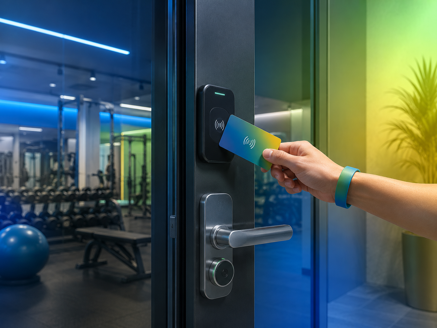RFID door lock access system for gyms